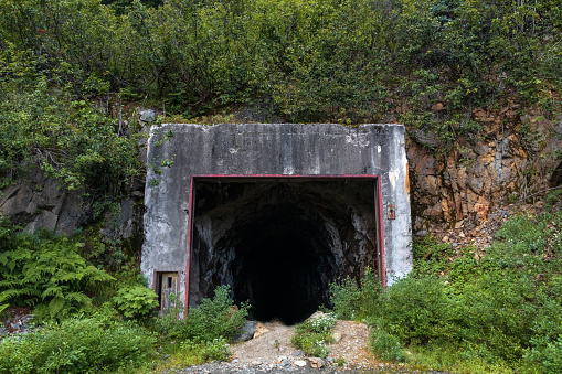 An old abandoned mine located near the Salmon Glacier in northern British Columbia.