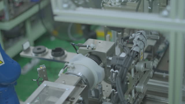 Industry robots and Automated production line in a factory