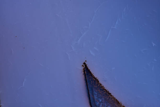 Macro photography of Crystal material background.blue.