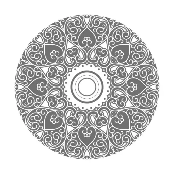 Vector illustration of Chinese style circular decorative pattern