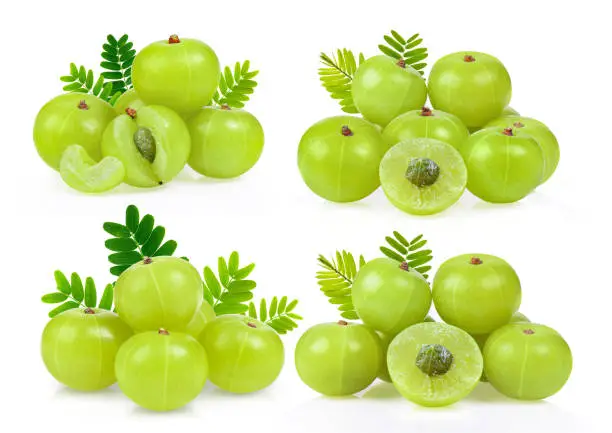 Indian gooseberry isolated on white background