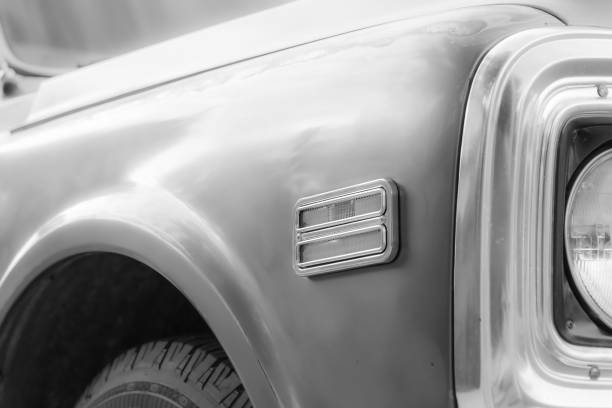 istock Black and white old truck 1436887958