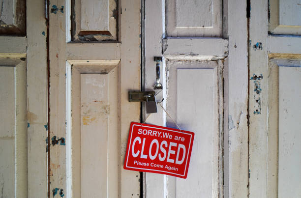 istock Sorry, We are Closed, Please Come Again sign 1436892114