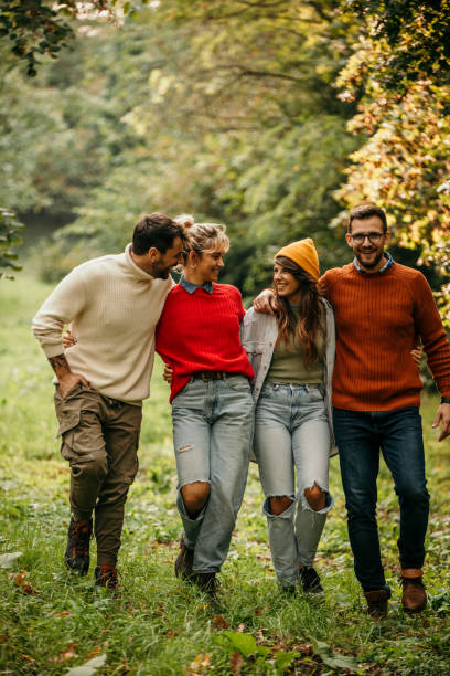istock Millennial friends in nature 1436897618