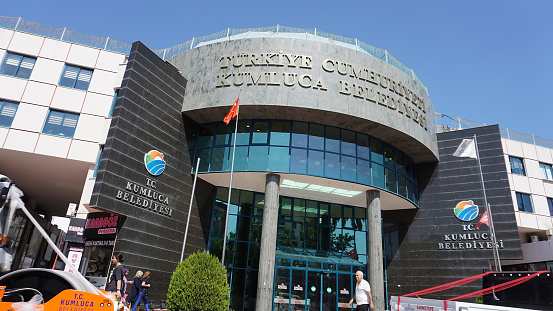 Kumluca, Turkey - September 21, 2022: Municipal building in Kumluca