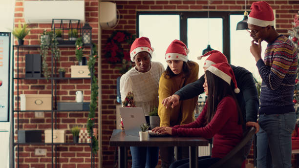 istock Diverse group of coworkers brainstorming ideas in office 1436902235