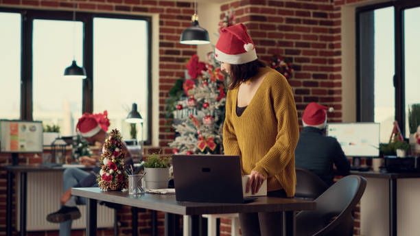 istock Happy woman feeling excited after getting fired 1436902242