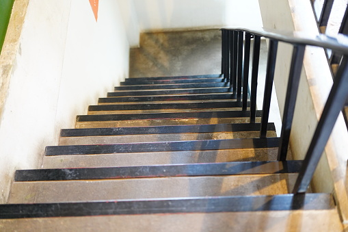 Staircase in contemporary house from wooden