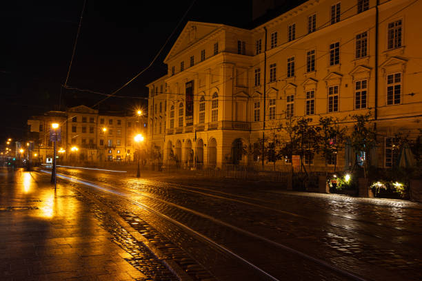 Prague, Czech Republic - July 5,2016: External night shot of he National Theatre ( Narodní divadlo) known as the alma mater of Czech opera, and as the national monument of Czech history and art.