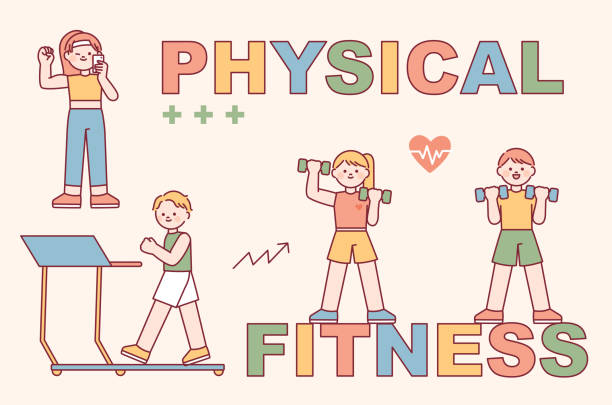 ilustraciones, imágenes clip art, dibujos animados e iconos de stock de de gimnasio - health club gym young men dumbbell