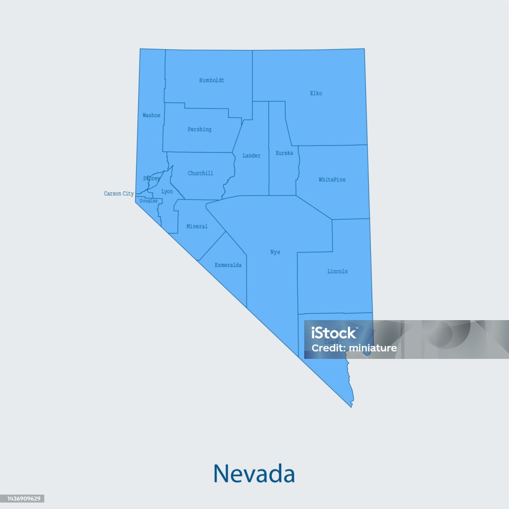 Nev Map Nevada Map Stock Illustration - Download Image Now - Abstract ...