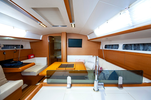 Sailboat/yacht interior, yacht cabin