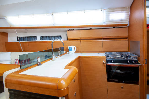 istock Sailboat/yacht interior, yacht kitchen 1436911023