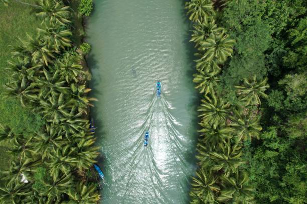 istock river and blue boats 1436911406