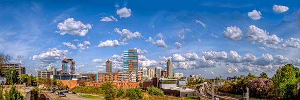 Beautiful view of the Raleigh Skyline A beautiful view of the Raleigh Skyline raleigh north carolina stock pictures, royalty-free photos & images