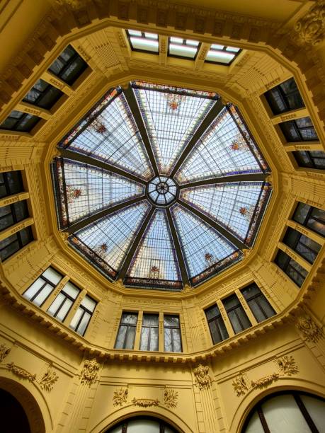 istock Low-angle view of elegant roof 1436912378