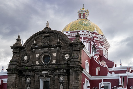 The Basilica Cathedral of Puebla in Mexico.