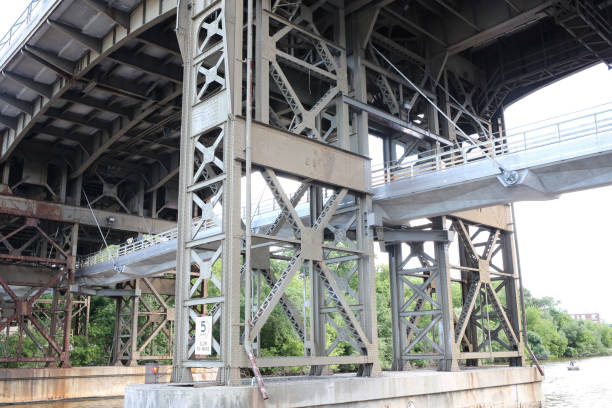 istock Closeup of the Milwaukee bridge from underneath 1436915418