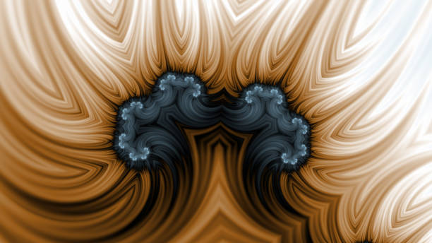 istock Abstract illustration of wavy pattern with abstract ornaments 1436916461