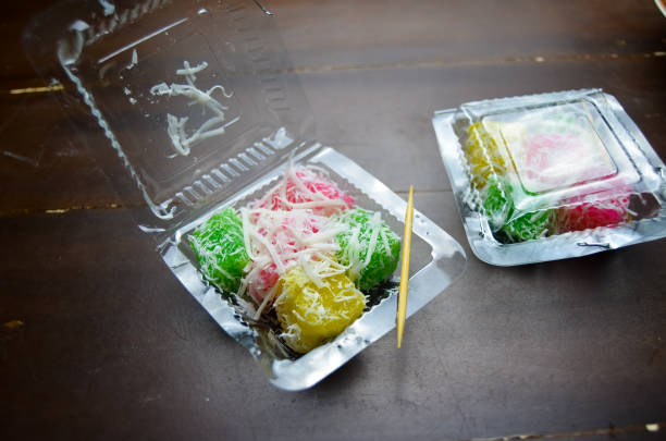 istock Ongol-ongol is a traditional West Java snack made from cassava or sago flour. Usually given a sprinkling of grated coconut which adds a savory taste to this dish. 1436919469