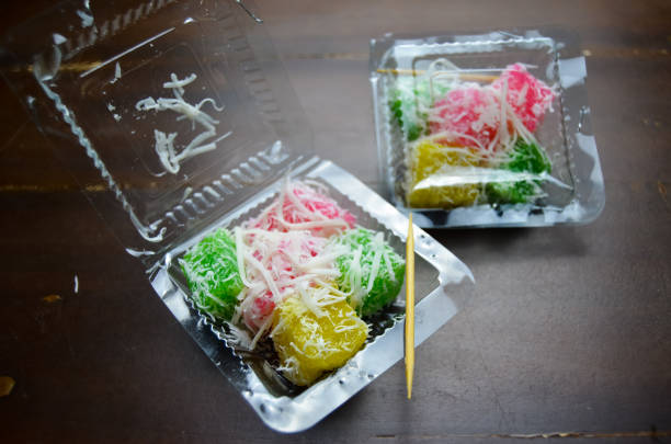 istock Ongol-ongol is a traditional West Java snack made from cassava or sago flour. Usually given a sprinkling of grated coconut which adds a savory taste to this dish. 1436919509