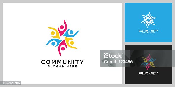 istock teamwork people community logo design 1436921285