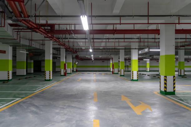 istock The passage of the empty underground garage 1436921630