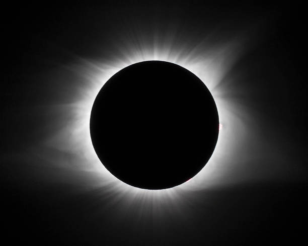 istock Grayscale shot of the total solar eclipse 1436921654