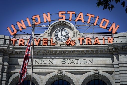 Denver, United States – June 30, 2022: The exterior of the Union Station building