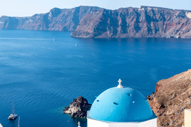 istock Blue-domed Greek Orthodox church 1436926177