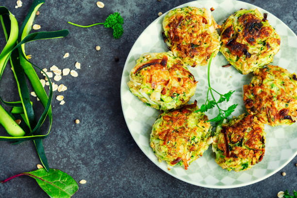 istock Vegan zucchini cutlets or fritter 1436927062