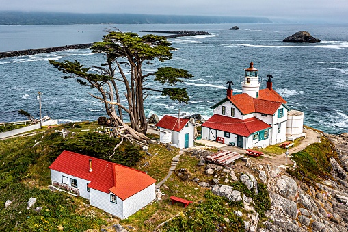 The Battery Point Lighthouse in Crescent City, California, United States