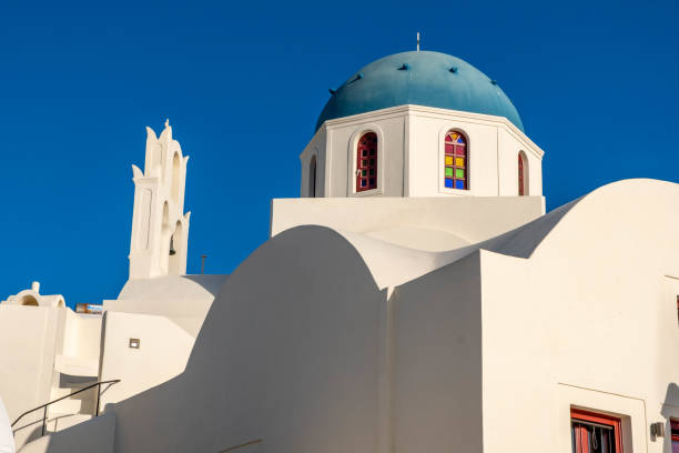 istock Large blue-domed Greek Orthodox church 1436931657