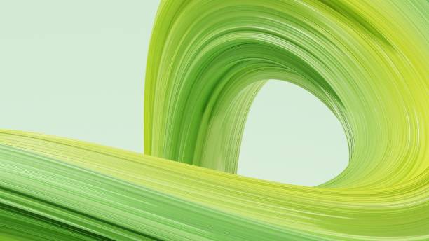 istock Beautiful 3d wavy twisted shape abstract background wallpaper 1436936413