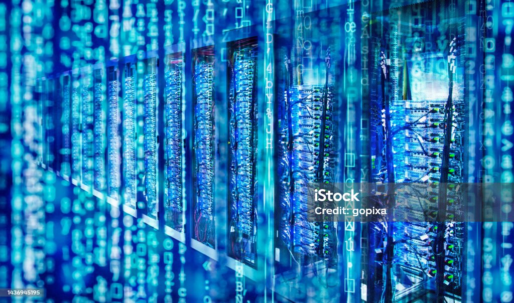 Data Informatique Data Center Mit Matrix Vecteurs libres de droits et plus d'images ...