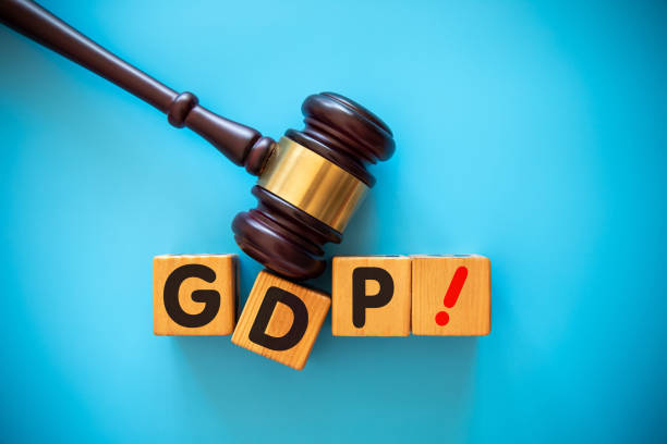 istock Gavel and wood block with GDP 1436948062