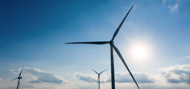 istock a modern wind turbine park panorama in front of a blue sky 1436949673