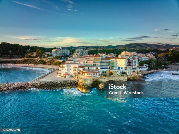 Roc De Sant Gaieta Coastal Town Belonging To The Province Of Tarragona Stock Photo - Download Image Now