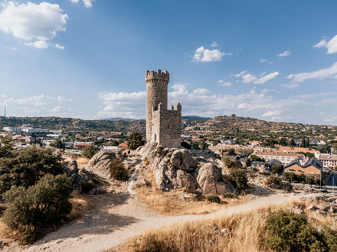 A beautiful view of the Watchtower of Torrelodones in Spain