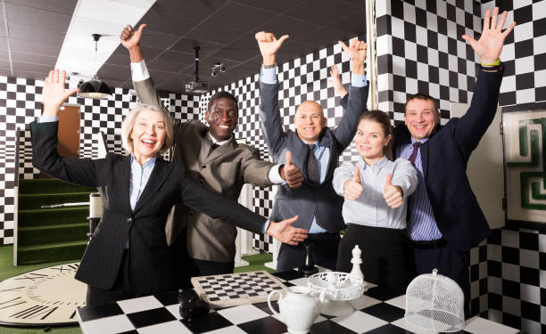 istock Men and women at quest room 1436957763