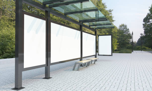 istock 3D rendering of a bus stop 1436958192