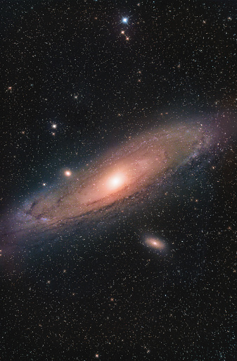 Photograph of the Andromeda Galaxy taken from the Al Qudra Desert on the outskirts of Dubai, United Arab Emirates