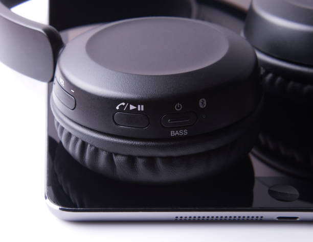 istock Black headphones on Tablet 1436961334