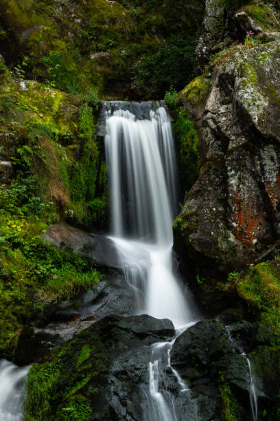 istock Mesmerizing shot of a beautiful waterfall covered with moss in the forest 1436962631