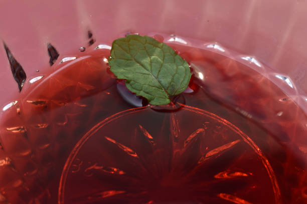 A closeup shot of a tea with leaves