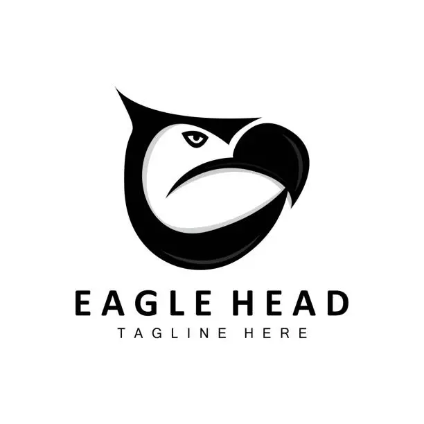 Vector illustration of Eagle Head Design, Flying Feather Animal Wings Vector, Product Brand Icon Illustration