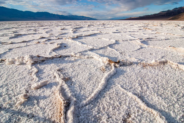 istock Mesmerizing scenery of an ice lake with a salt pan Solonchak formed on the surface 1436964020