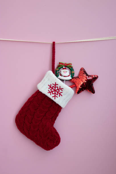 istock Red Hanging Sock, Christmas ornament for decoration 1436967122