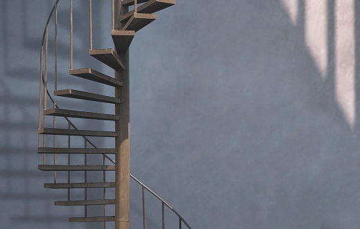  A 3d illustration of a spiral stair 3D rendering