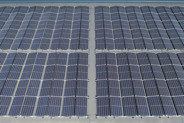 istock Solar power installation on the roof top 1436968264